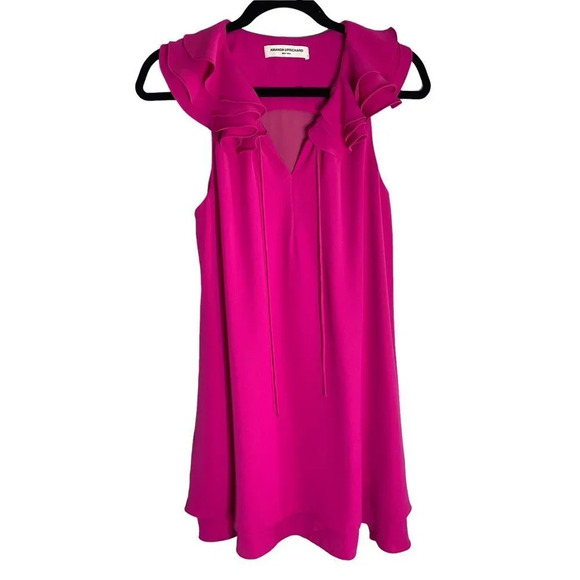 Amanda Uprichard Belle Dress Hot Pink-sz Small - Picture 3 of 14